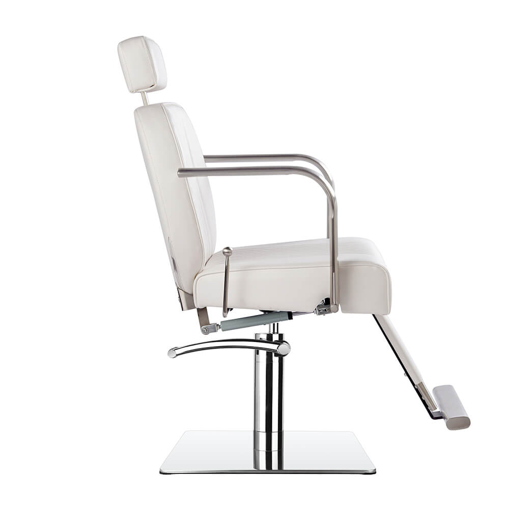 Lara Reclining Salon Chair White - obrazek 5