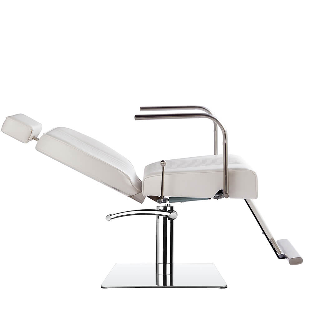 Lara Reclining Salon Chair White - obrazek 4