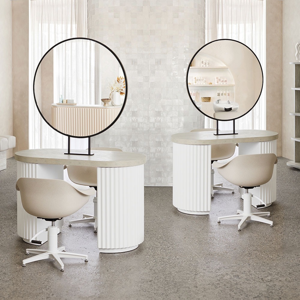 Crema Double Workstation Table - obrazek 8