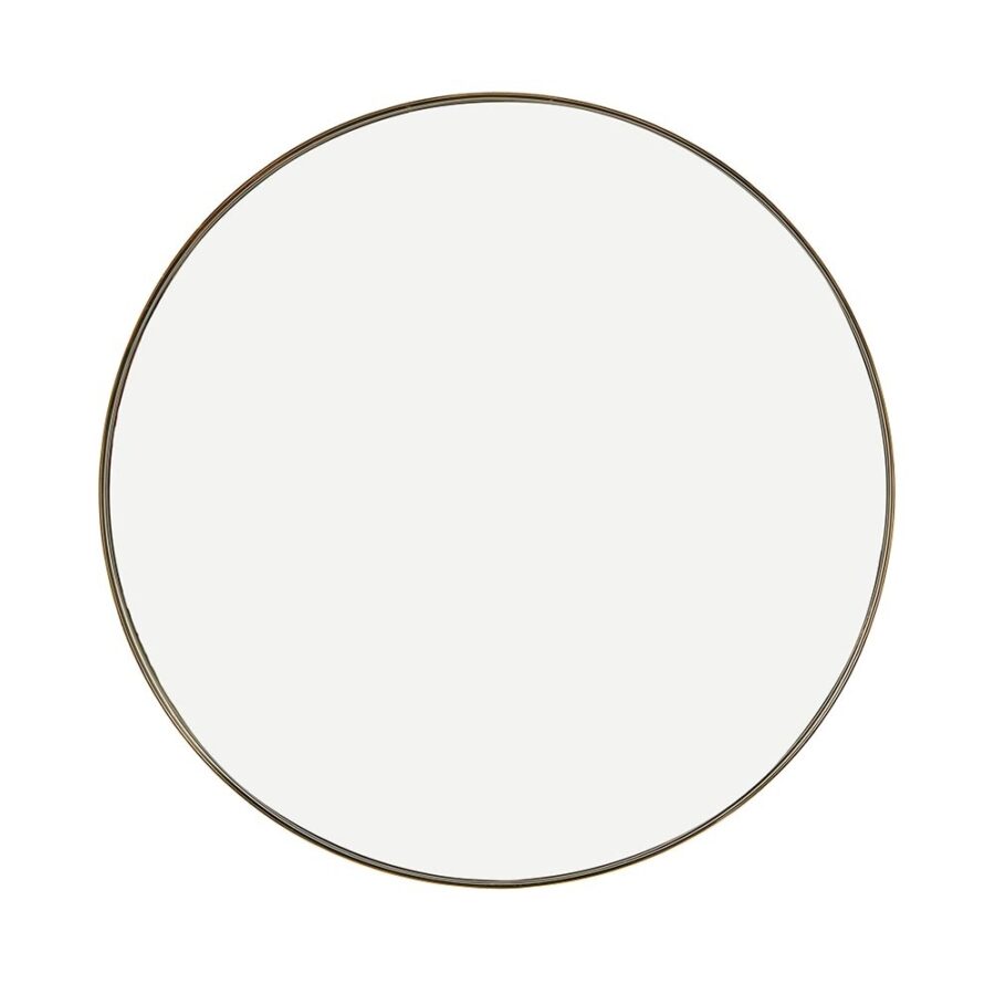 Halo Round Brass Salon Mirror