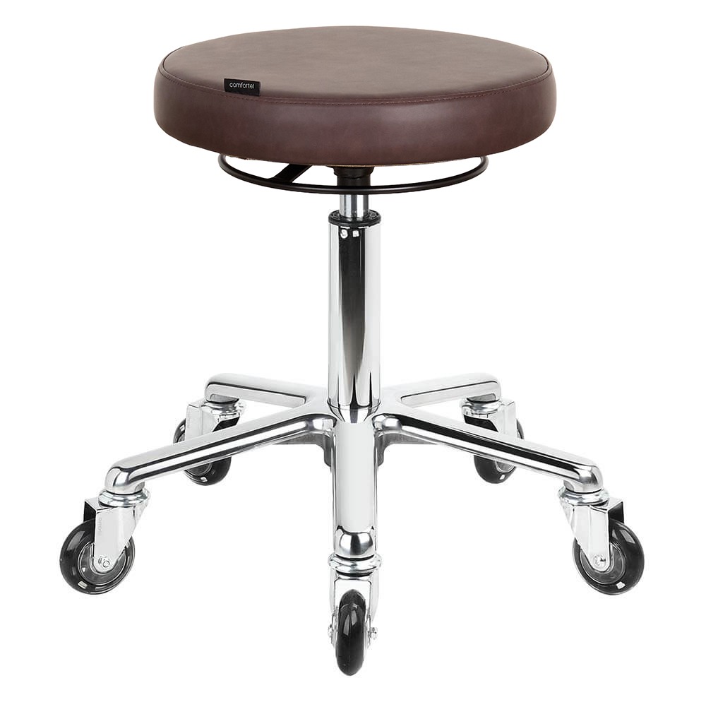 Taboret Hoker Merlot Salon Stool with Aluminium Base