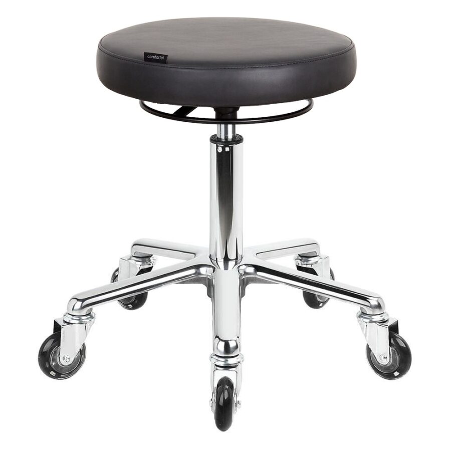 Taboret Hoker Midnight Salon Stool with Aluminium Base