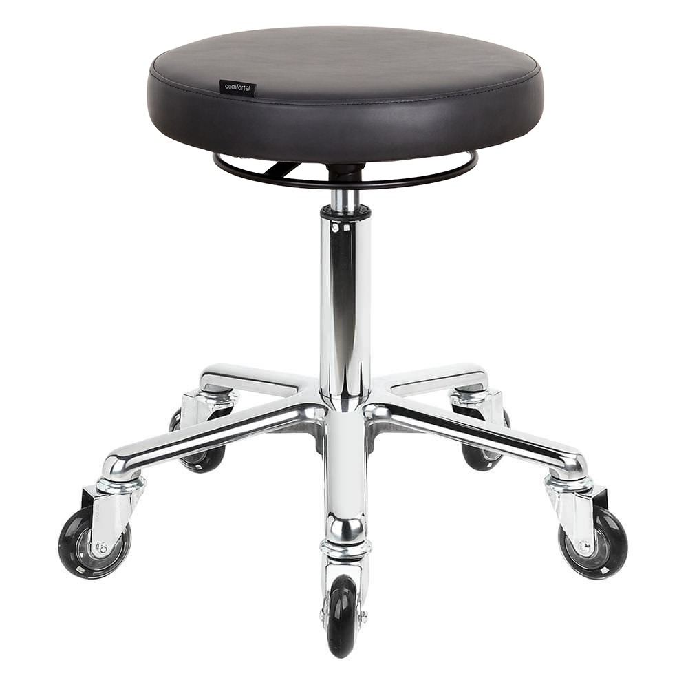 Taboret Hoker Midnight Salon Stool with Aluminium Base