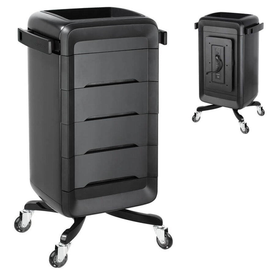 Mova Salon Trolley – Black on Black