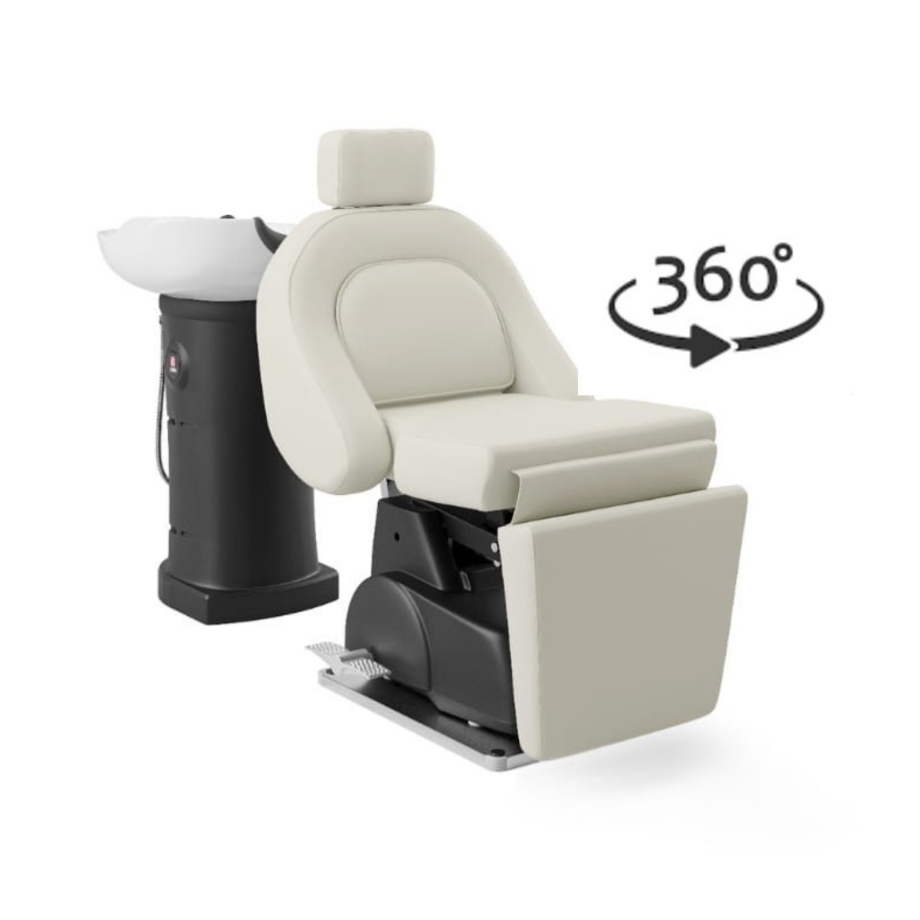 Myjnia fryzjerska leżąca premium Head Spa elektryczny obrotowy 360° – RUBINO TWIST S370F