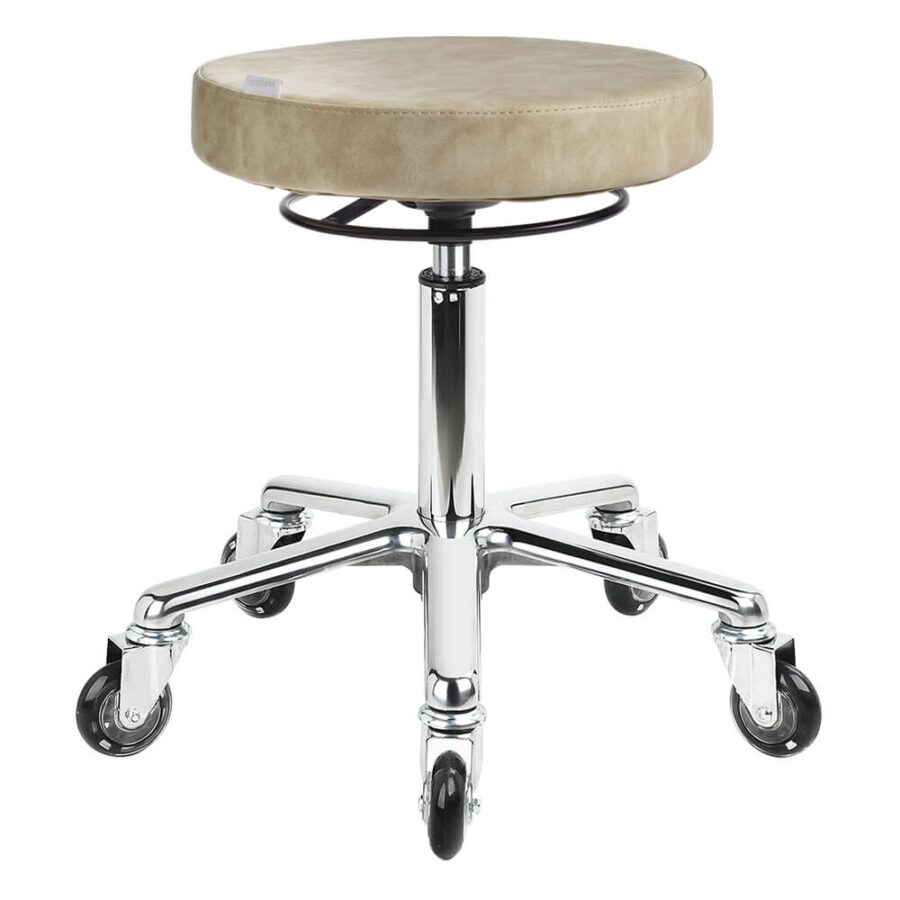 Taboret Hoker Sand Salon Stool with Aluminium Base