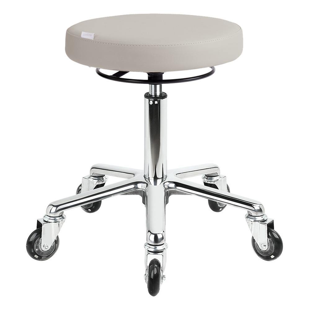 Taboret Hoker Stone Salon Stool with Aluminium Base