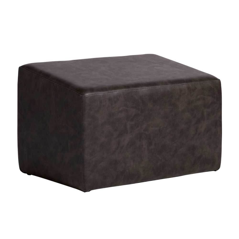 Textured Black Ottoman