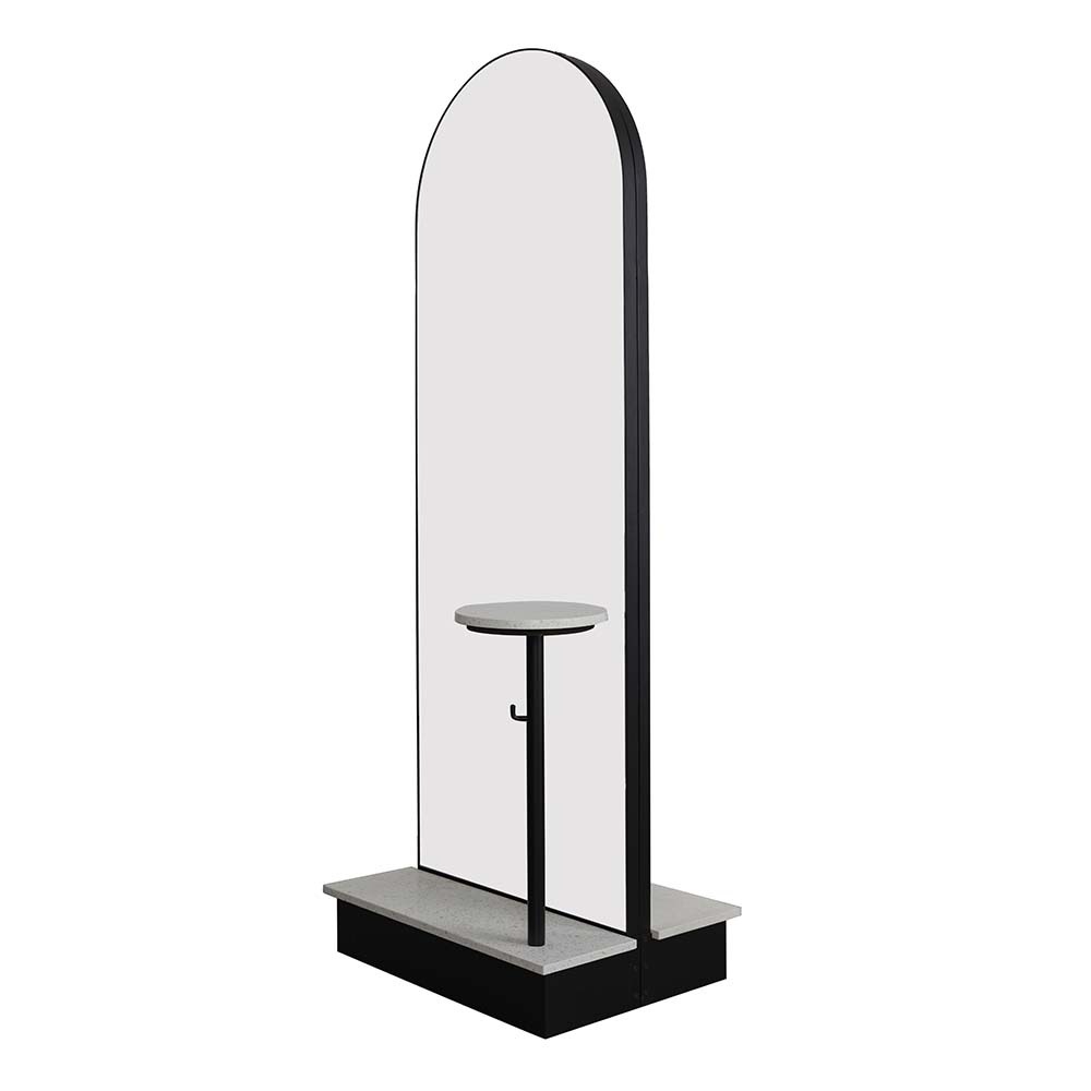 Verona Grande Blanco Terrazzo Freestanding Salon Mirror - Double - obrazek 4
