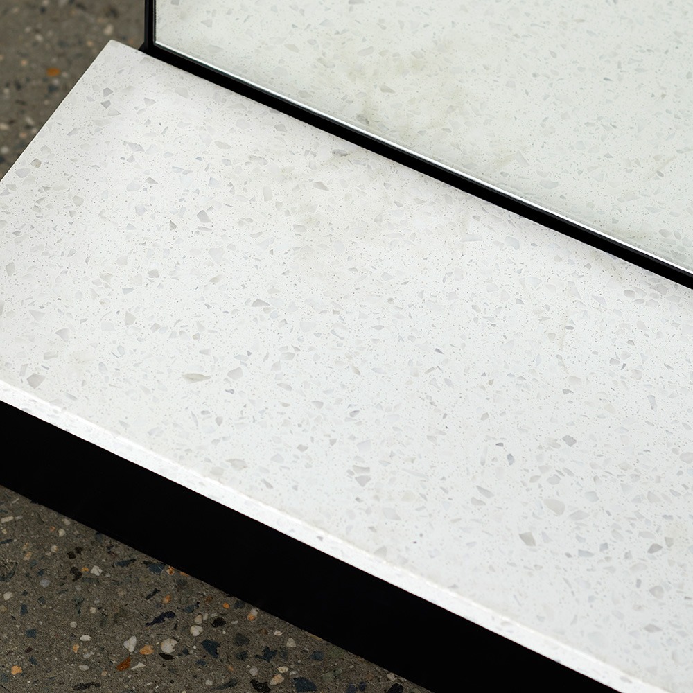 Verona Grande Blanco Terrazzo Freestanding Salon Mirror - Double - obrazek 8