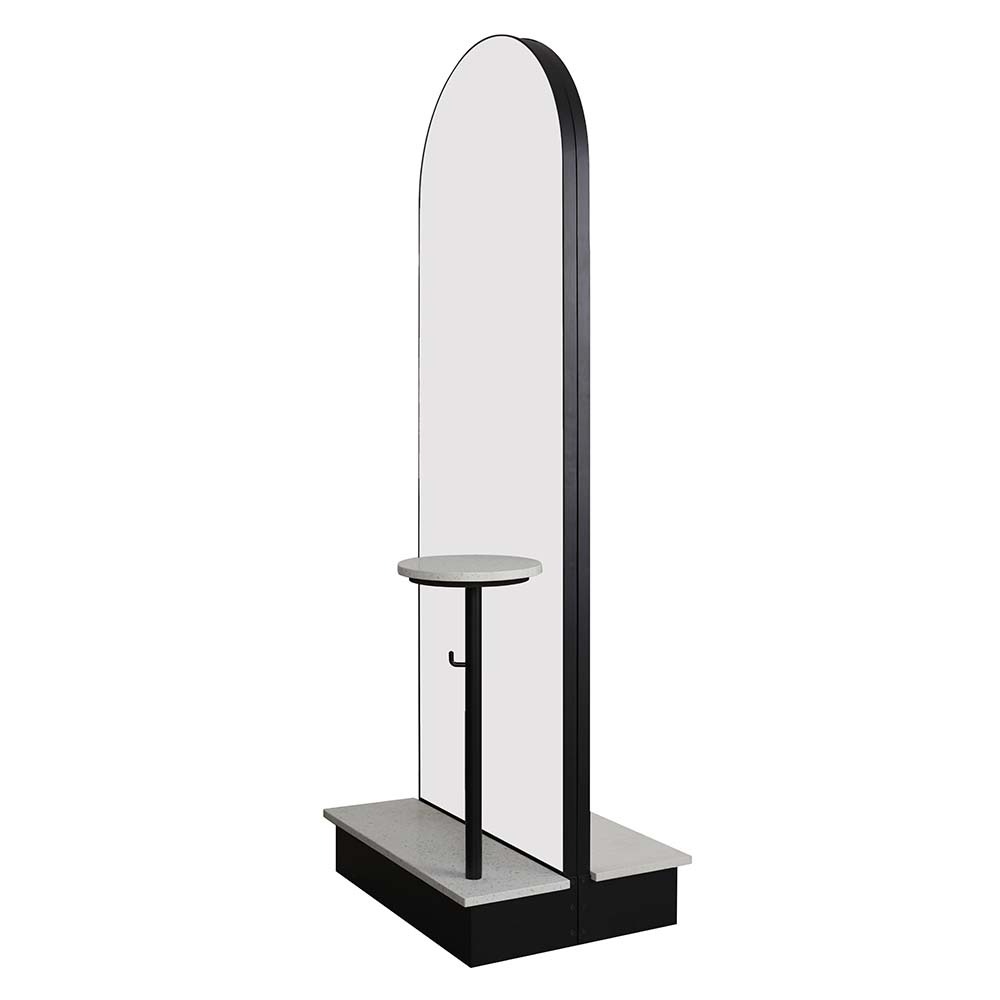 Verona Grande Blanco Terrazzo Freestanding Salon Mirror - Double - obrazek 2