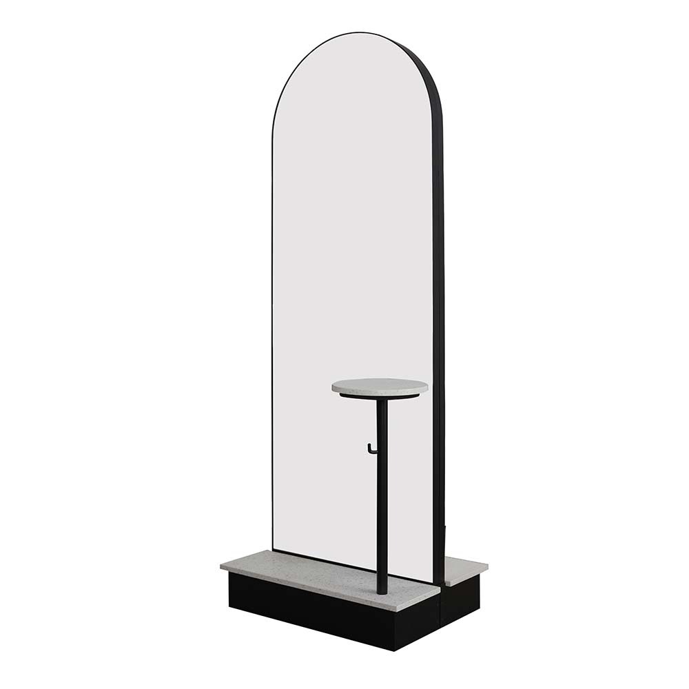 Verona Grande Blanco Terrazzo Freestanding Salon Mirror - Double