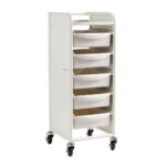 Workshop Deluxe 5 Tier Trolley White