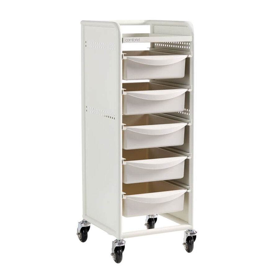 Workshop Deluxe 5 Tier Trolley White