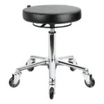 Black Salon Hairdressing Stool – Aluminium base