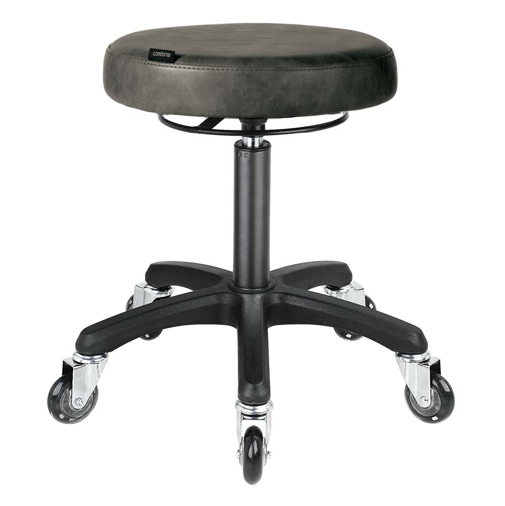 Taboret Hoker Textured Black Salon Stool